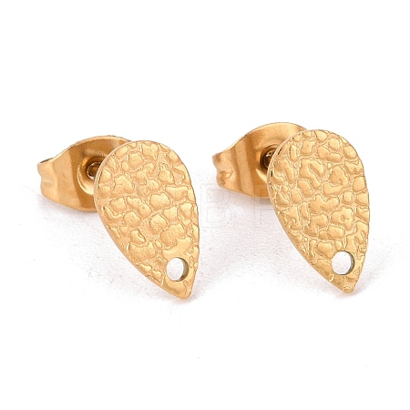Ion Plating(IP) 304 Stainless Steel Stud Earring Findings STAS-O119-29G-1