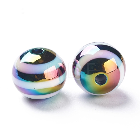 Stripe Resin Beads RESI-B014-01B-05-1