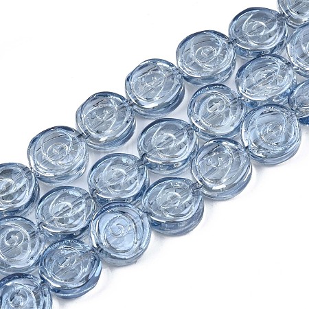 Electroplate Glass Beads Strand EGLA-S188-19-A01-1