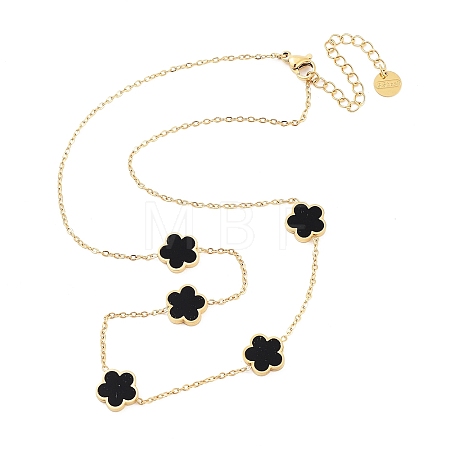 Golden 304 Stainless Steel Necklace NJEW-K252-09G-03-1