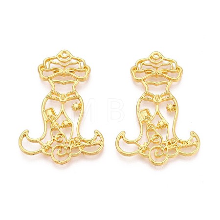 Alloy Open Back Bezel Big Pendants PALLOY-CJC0004-14G-1
