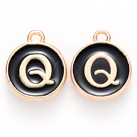 Golden Plated Alloy Charms LS-ENAM-S118-02Q-1
