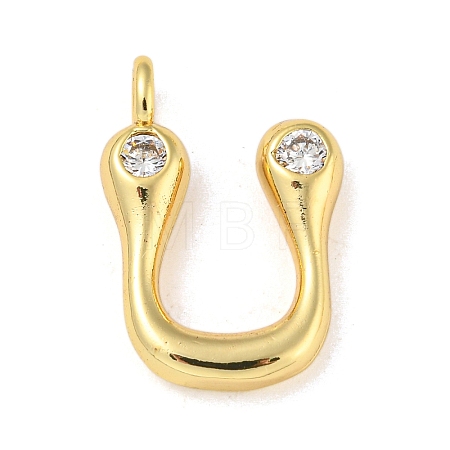 Rack Plating Brass Micro Pave Cubic Zirconia Pendants KK-A200-24G-U-1