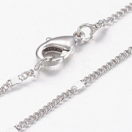 Brass Chain Necklaces MAK-L009-11P-1