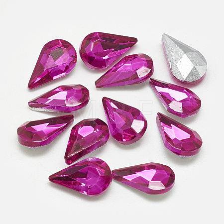 Pointed Back Glass Rhinestone Cabochons RGLA-T082-5x8mm-09-1