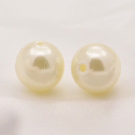 ABS Plastic Imitation Pearl Round Beads SACR-S074-8mm-A41-1