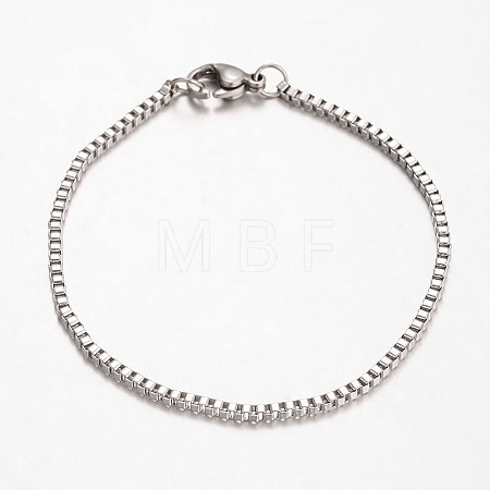Tarnish Resistant 304 Stainless Steel Venetian Chains Bracelets BJEW-JB01965-1