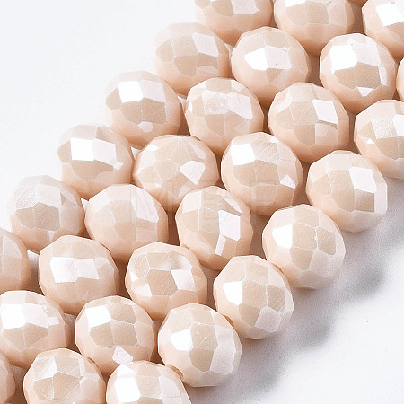 Electroplate Glass Beads Strands EGLA-A034-P4mm-A17-1