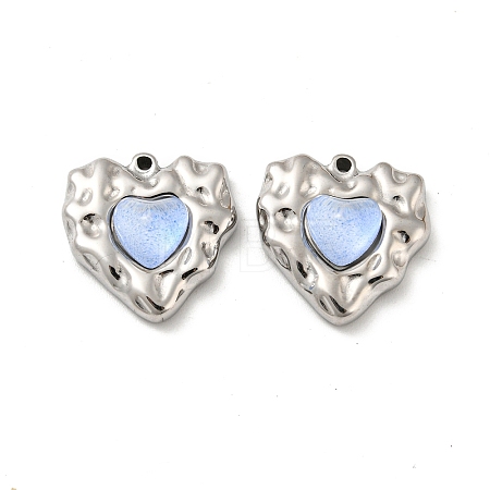 304 Stainless Steel Pendants STAS-L022-046P-01-1