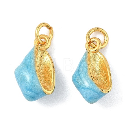 Brass Enamel Pendants KK-K364-29G-1