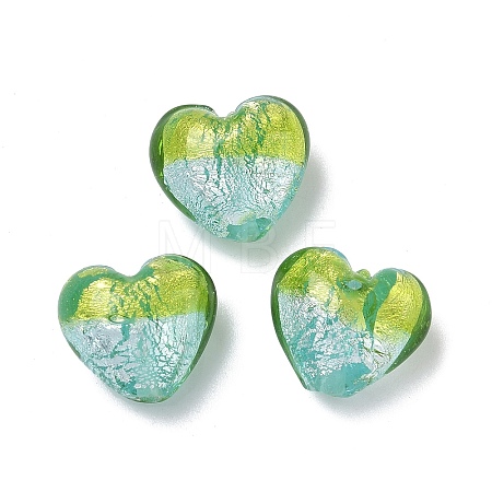 Handmade Silver Foil Glass Beads LAMP-F043-02C-1