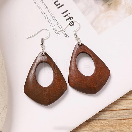 Alloy Wood Dangle Earrings FS-WG9E4F8-16-1