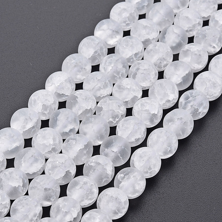 Crackle Glass Beads Strands GLAA-S192-D-008A-1