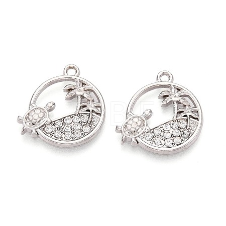 Alloy and Rhinestone Pendants PALLOY-T092-18C-P-1