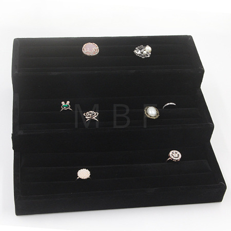 3-Tier Velvet Ring Display Risers PW-WG21639-02-1
