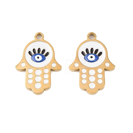304 Stainless Steel Enamel Pendants STAS-Z190-09G-02-1