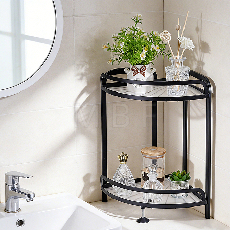 2 Bags Desktop Iron Shower Corner Shelves ODIS-WA0001-31-1