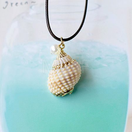 Natural Conch and Shell Pendant Necklaces YJ0466-5-1