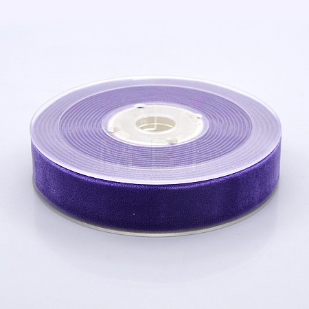 Polyester Velvet Ribbon for Gift Packing and Festival Decoration SRIB-M001-19mm-465-1
