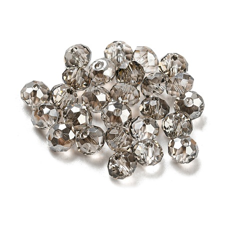 Transparent Electroplate Glass Beads GLAA-L046-02J-1