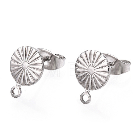 Non-Tarnish 304 Stainless Steel Stud Earring Findings STAS-E192-01P-01-1