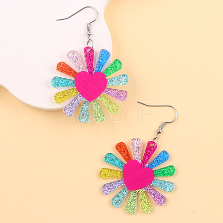 Acrylic Dangle Earrings FS-WGF1684-01-1