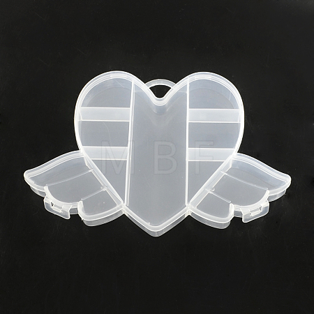 Flying Heart Plastic Bead Storage Containers X-CON-Q023-11-1