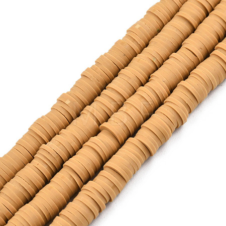 Handmade Polymer Clay Beads Strands CLAY-R089-6mm-118-1