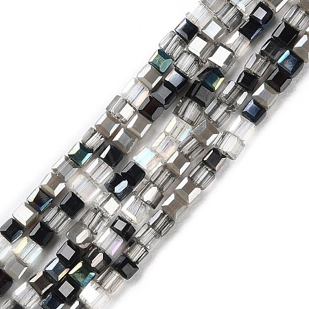 Electroplate Glass Beads Strands GLAA-P056-02A-1