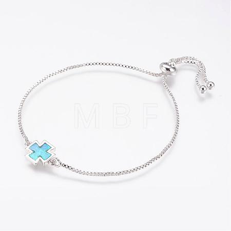 Long-Lasting Plated Adjustable Brass Slider Bracelets BJEW-P165-02A-1