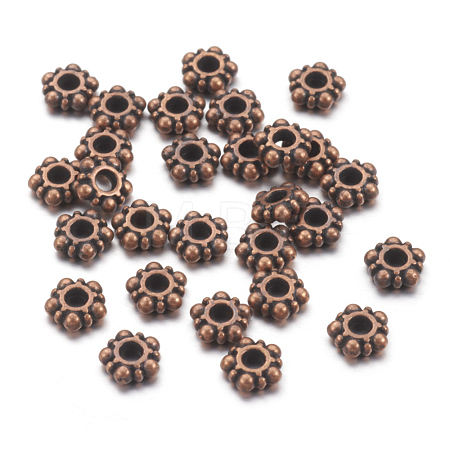 Tibetan Style Daisy Spacer Beads X-RAA116-NF-1