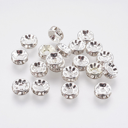 Brass Grade A Crystal Rhinestone Beads X-RB-A003-8MM-S-1
