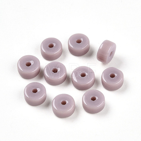 Opaque Solid Color Glass Beads GLAA-N007-6x3mm-A02-1