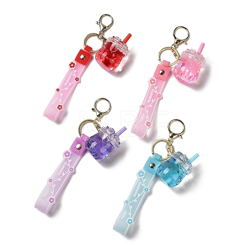 Drinks Bottle Acrylic Pendant Keychain Decoration KEYC-D018-03-1