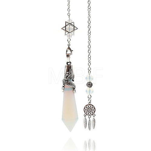 Opalite Cone Dowsing Pendulum Big Pendants PW-WG69083-10-1