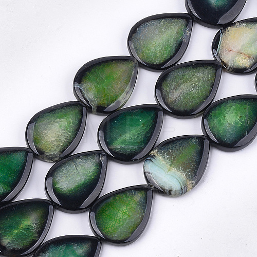 Natural Crackle Agate Beads Strands G-T121-02D-1