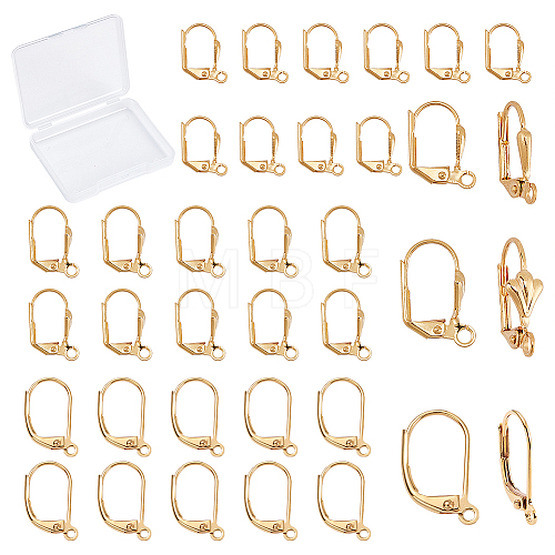 60Pcs 3 Style Brass Leverback Earring Findings KK-CN0001-41-1