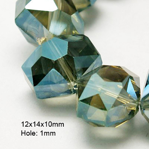 Electroplate Glass Beads EGLA-D025-3-1