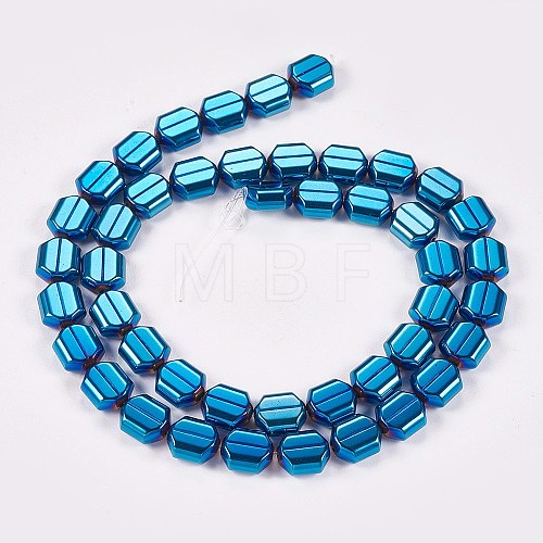 Electroplate Non-magnetic Synthetic Hematite Beads Strands G-P367-J-08-1