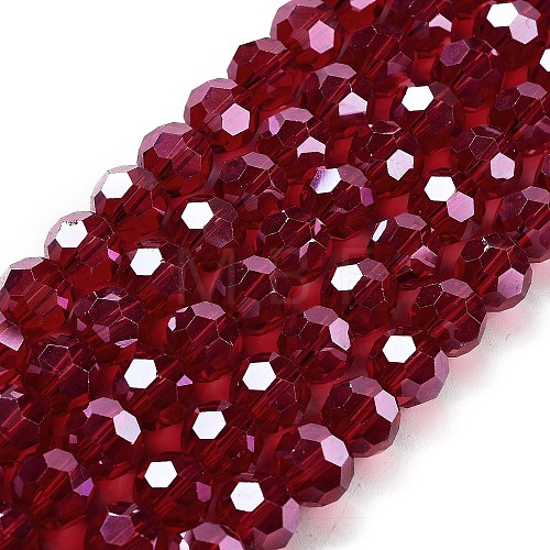 Electroplate Transparent Glass Beads Strands EGLA-A035-T10mm-A07-1