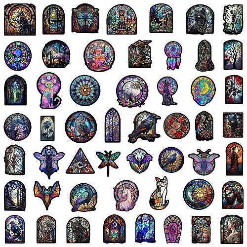 Gothic Style PVC Self-Adhesive Cartoon Stickers X-STIC-PW0019-03-1