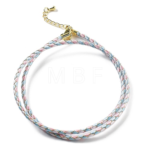 Polyester Cord Braided Bracelet Makings MAK-L043-03G-09-1