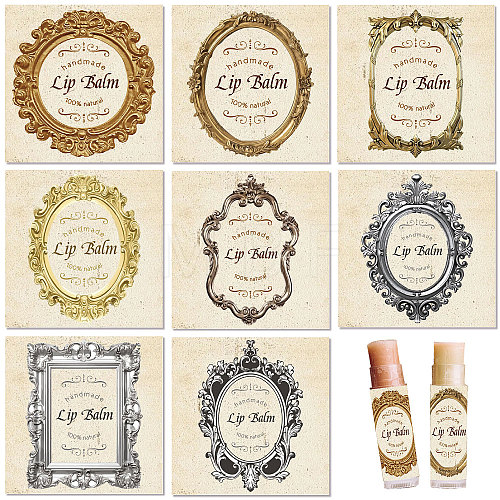 10 Sheets Paper Lip Balm Adhesive Label Stickers STIC-WH0026-005-1