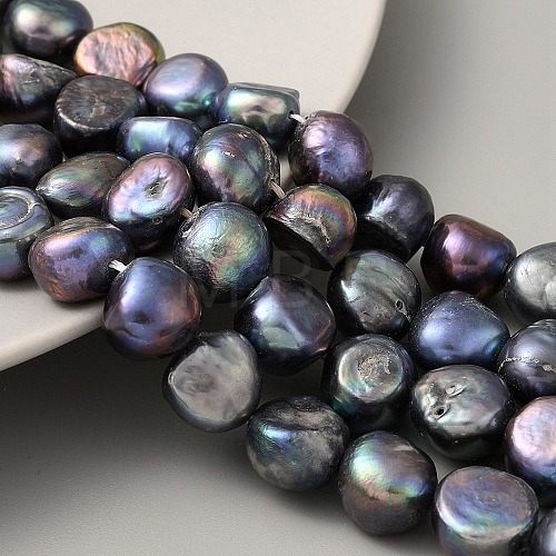 Dyed Natural Cultured Freshwater Pearl Beads Strands PEAR-A006-13C-1