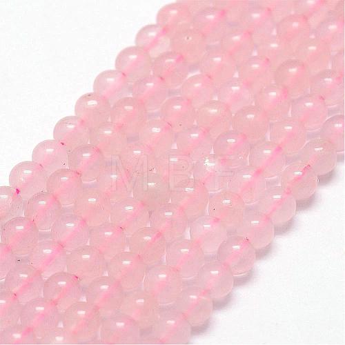 Natural Rose Quartz Beads Strands G-N0195-04-3mm-1