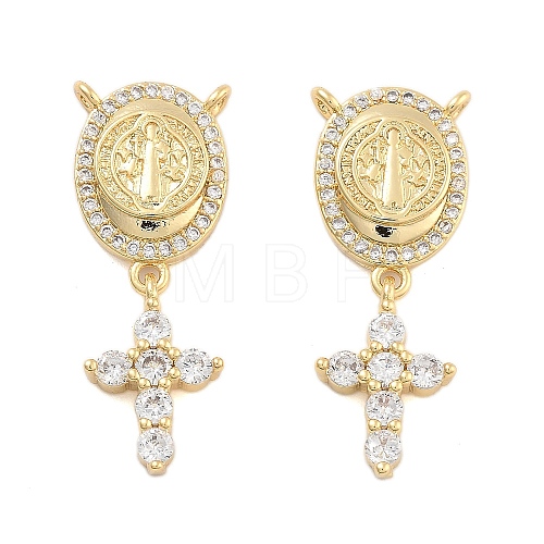 Brass Pave Cubic Zirconia Pendants KK-U009-09C-G-1