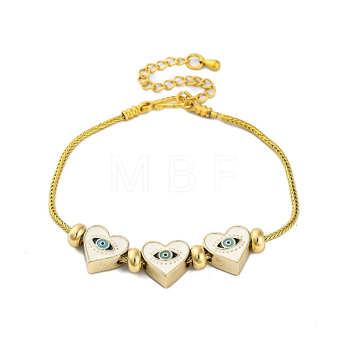 Brass European Bracelets BJEW-C080-04G-07-1