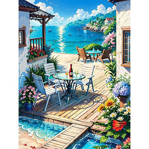 House Scenery DIY Diamond Painting Kit PW-WG65544-17-1