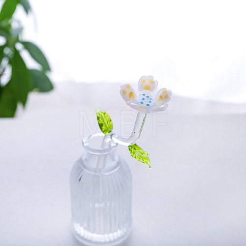 Handmade Glass Flower Decoration PW-WG63267-02-1