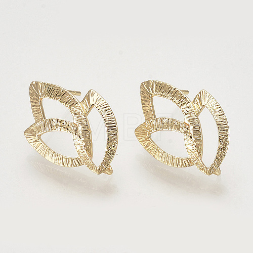 Brass Ear Stud Findings X-KK-T027-99G-1